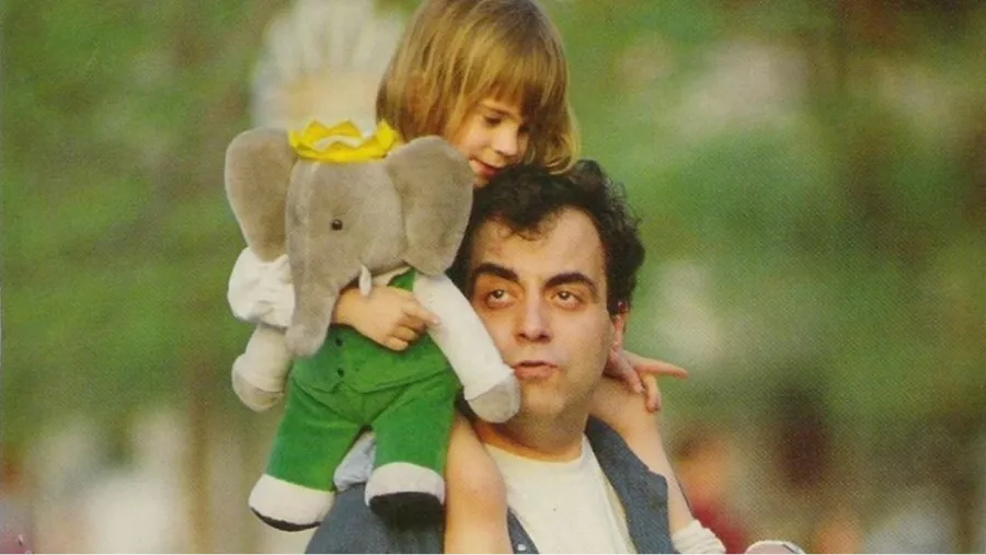 Jorge Lanata junto a su hija mayor, Bárbara, cuando era niña