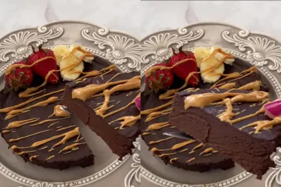 Torta de banana y chocolate con tan solo dos ingredientes: sin harinas, sin gluten y sin cocción