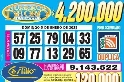 Los Números de Oro de LA GACETA del 5 de enero de 2025