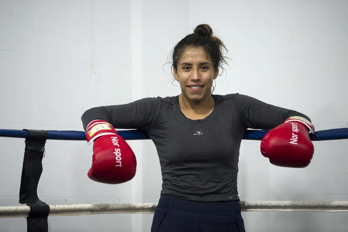 ENTRENANDO. Lucrecia Manzur es la segunda en el ranking mundial de peso pluma. 