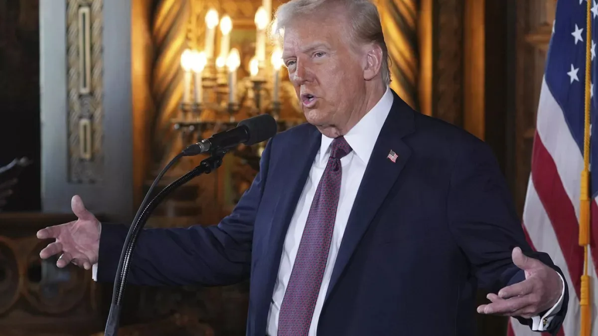 Trump celebró una conferencia de prensa en Mar-a-Lago