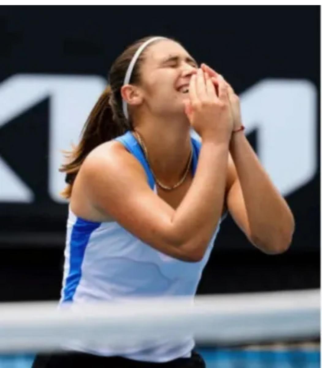 EMOCIÓN. La reacción de la tenista cuando se clasificó al Grand Slam.