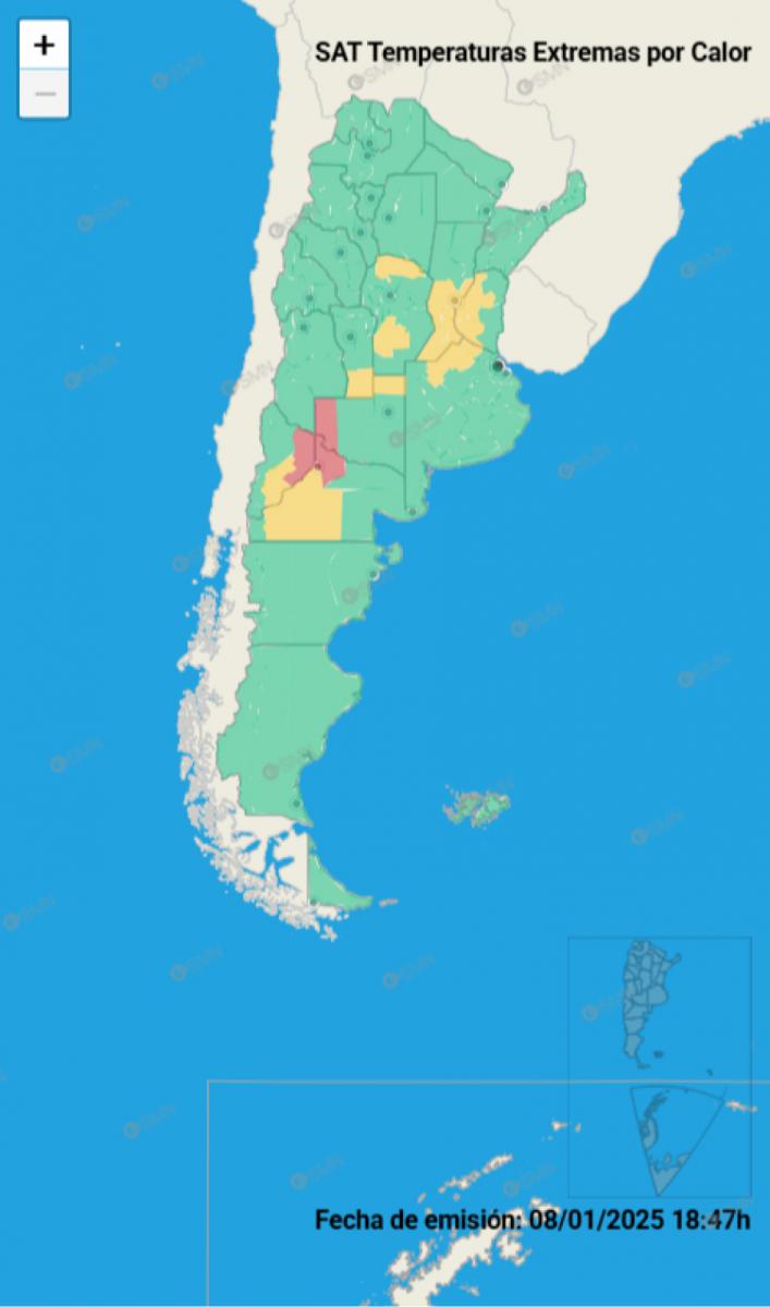 Hay alerta roja por altas temperaturas en tres provincias