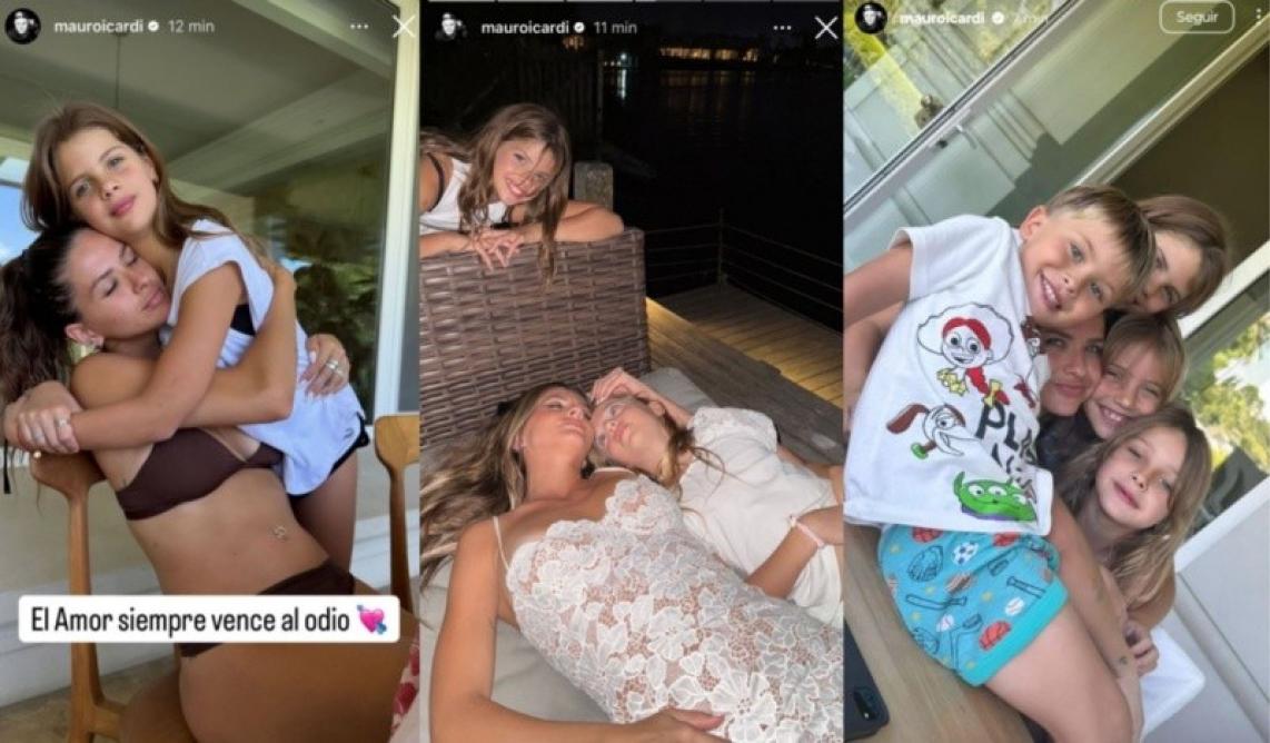 Mauro Icardi blanqueó su romance a través de historias de Instagram.