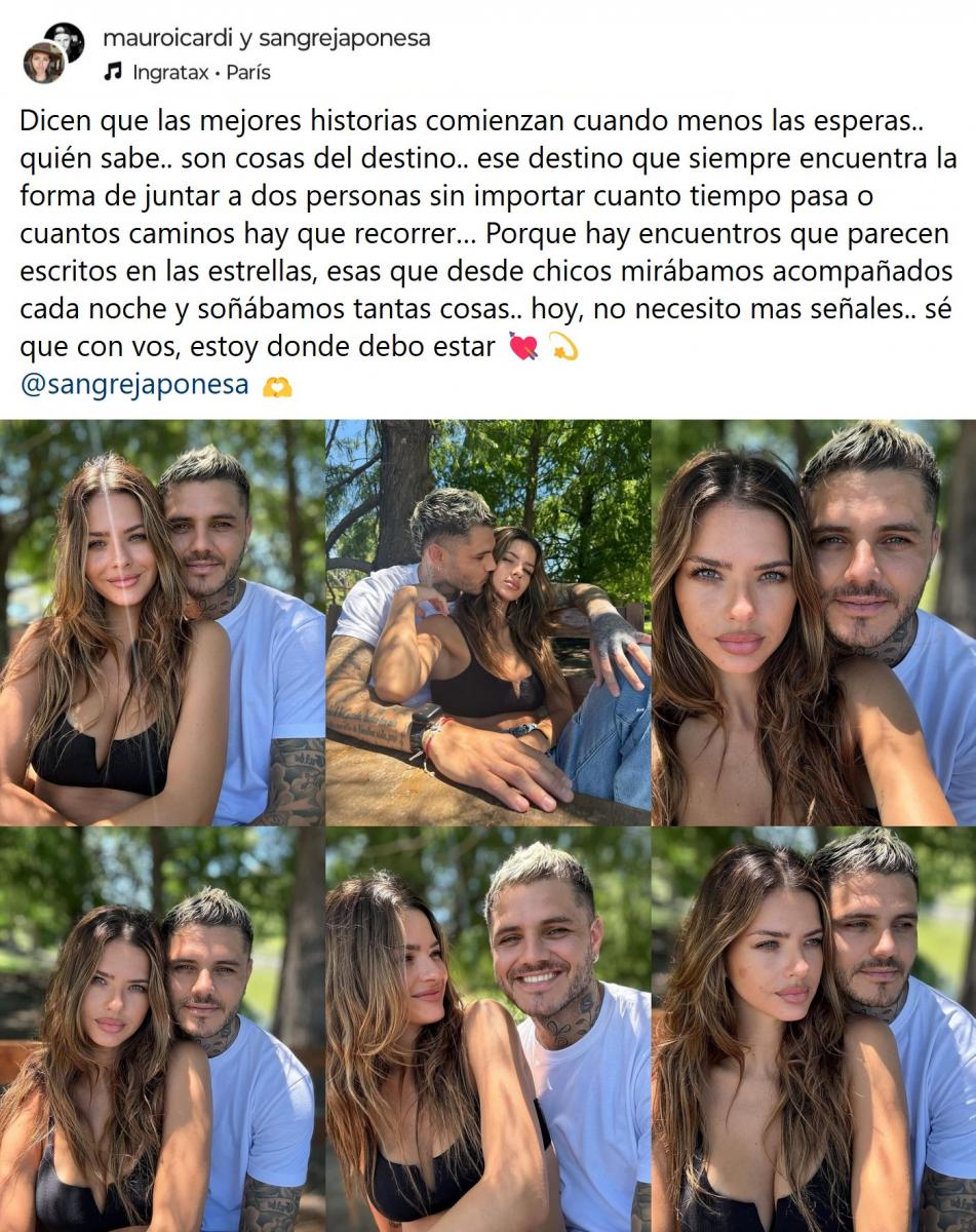 Las primeras fotos de Icardi y La China juntos: Sé que con vos, estoy donde debo estar