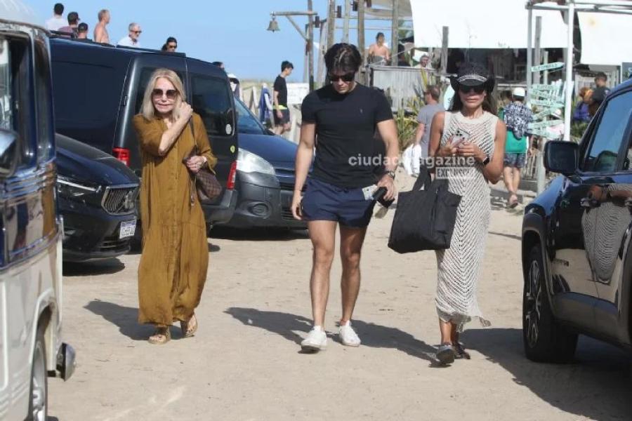 Zulemita Menem junto a su hijo Luca y su mamá