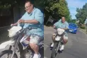 Filmaron a un agente de tránsito que iba en moto sin casco, sin patente y con una lata de cerveza en la mano