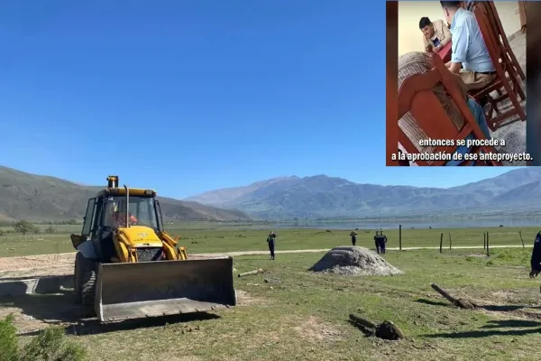 En un video, el delegado comunal de El Mollar asegura que la compra de lotes fue normal