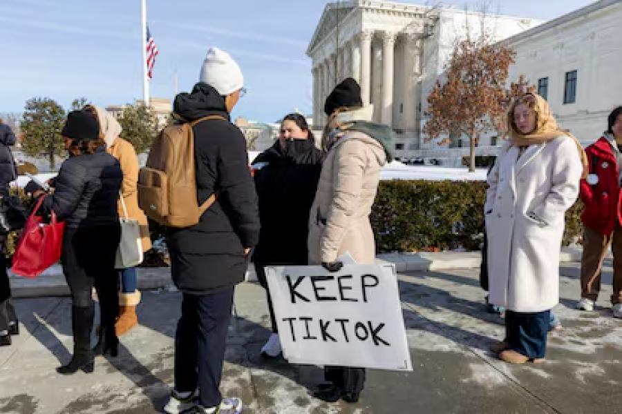 En Estados Unidos los manifestantes pidieron por la conservación de TikTok.