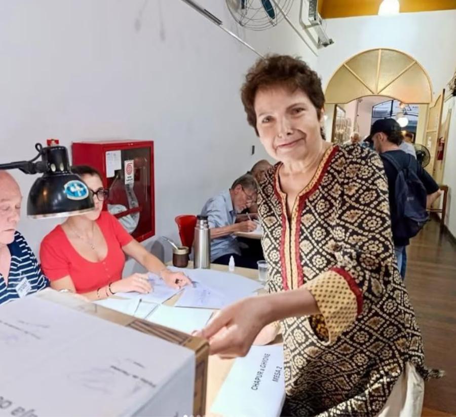 Alejandra Darín en la última votación en la Asociación Argentina de Actores y Actrices. 