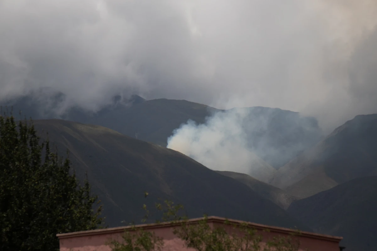 TAFI DEL VALLE. Un incendio generó preocupación. LA GACETA / FOTO DE MATÍS VIEITO. 