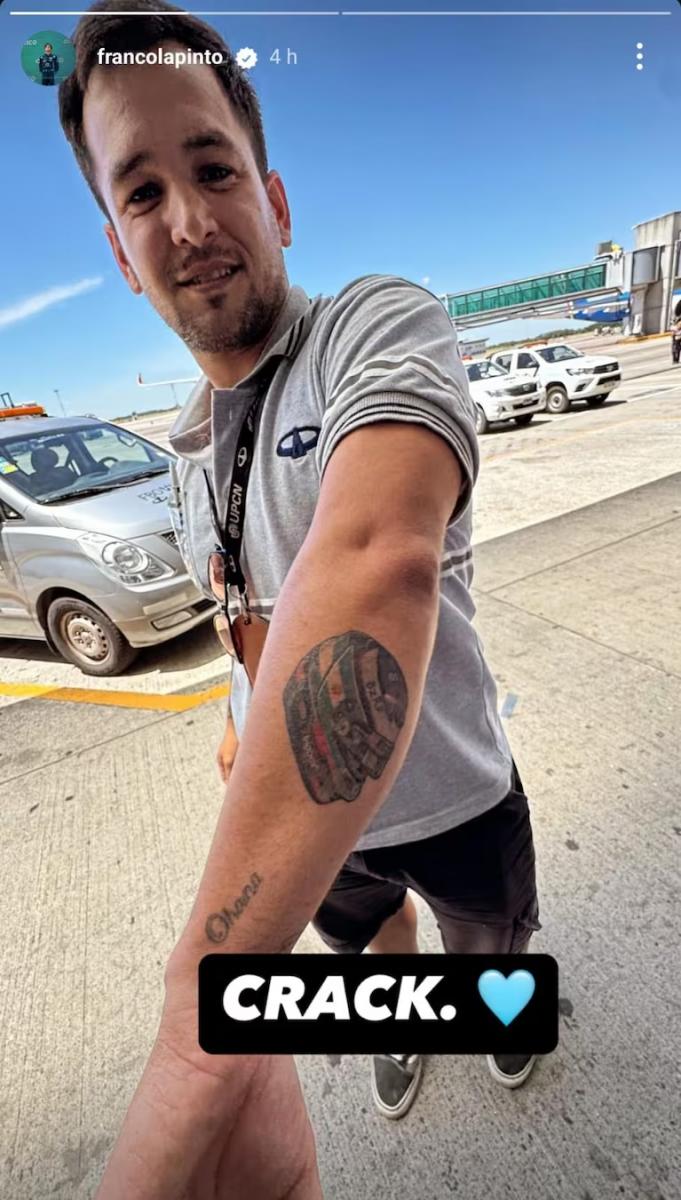 El increíble tatuaje de un fanático que impactó a Franco Colapinto