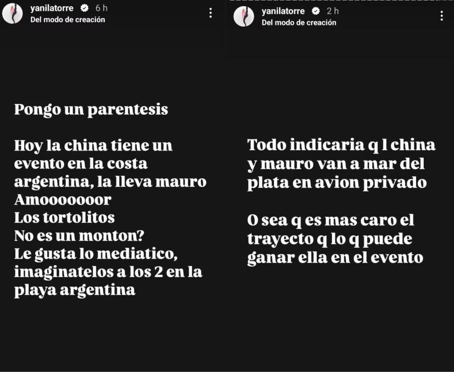 Yanina Latorre vía Instagram.