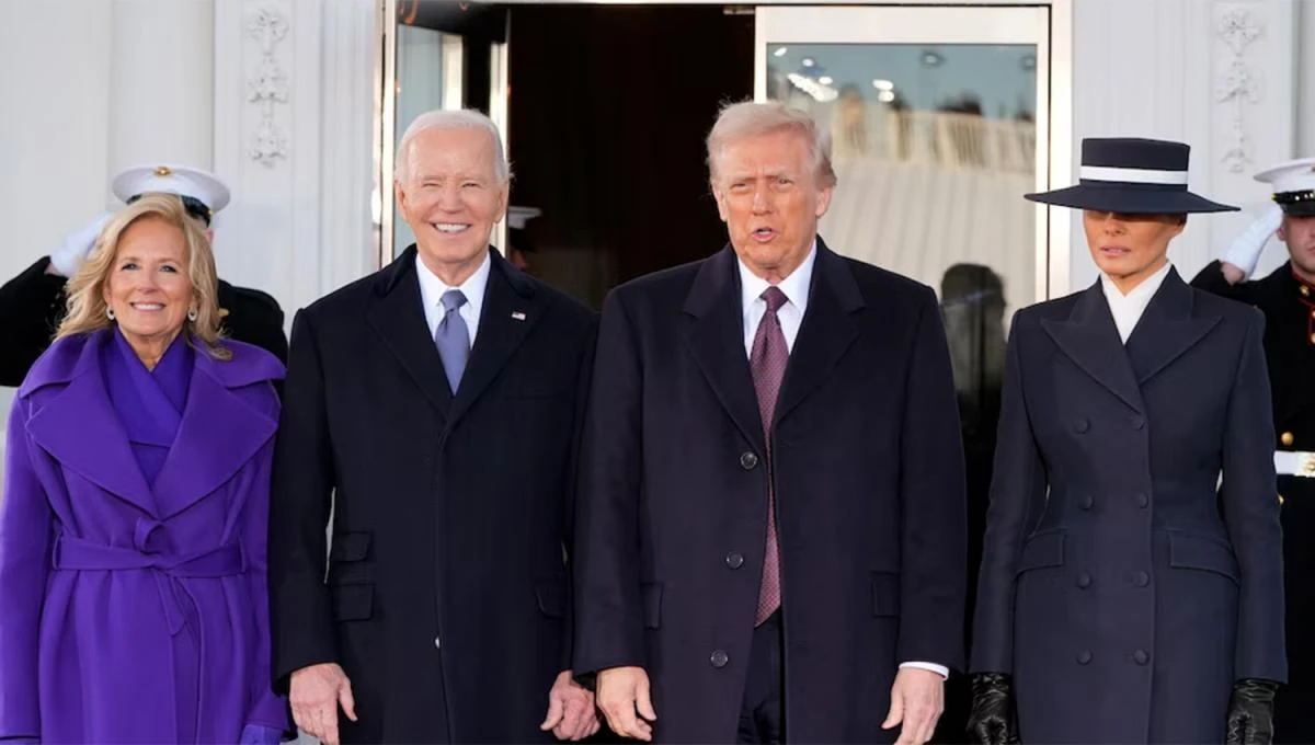 La foto de la transición entre Biden y Trump