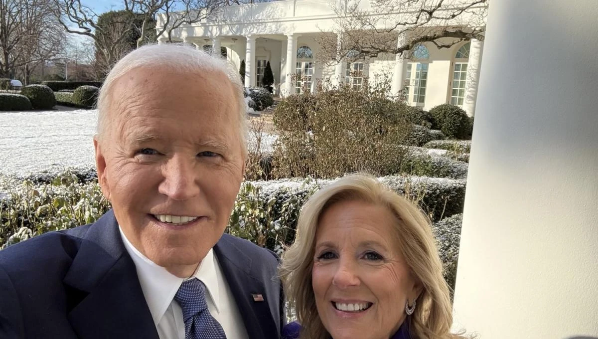 La última selfie de Biden y Jill