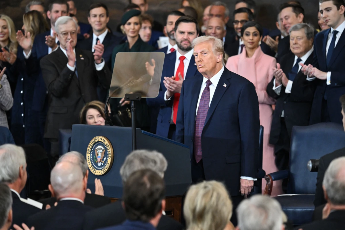 DISCURSO. Trump reivindicó las promesas de su campaña en su regreso al poder. AFP