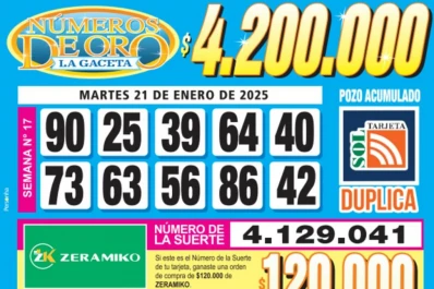 Los Números de Oro de LA GACETA del 21 de enero de 2025