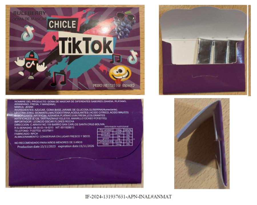 Anmat prohibió el chicle Tik Tok por no cumplir con normas sanitarias