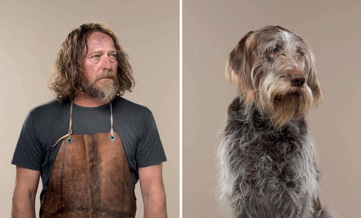Gerrard Gethings en su serie de fotografías sobre los parecidos entre dueños y mascotas.