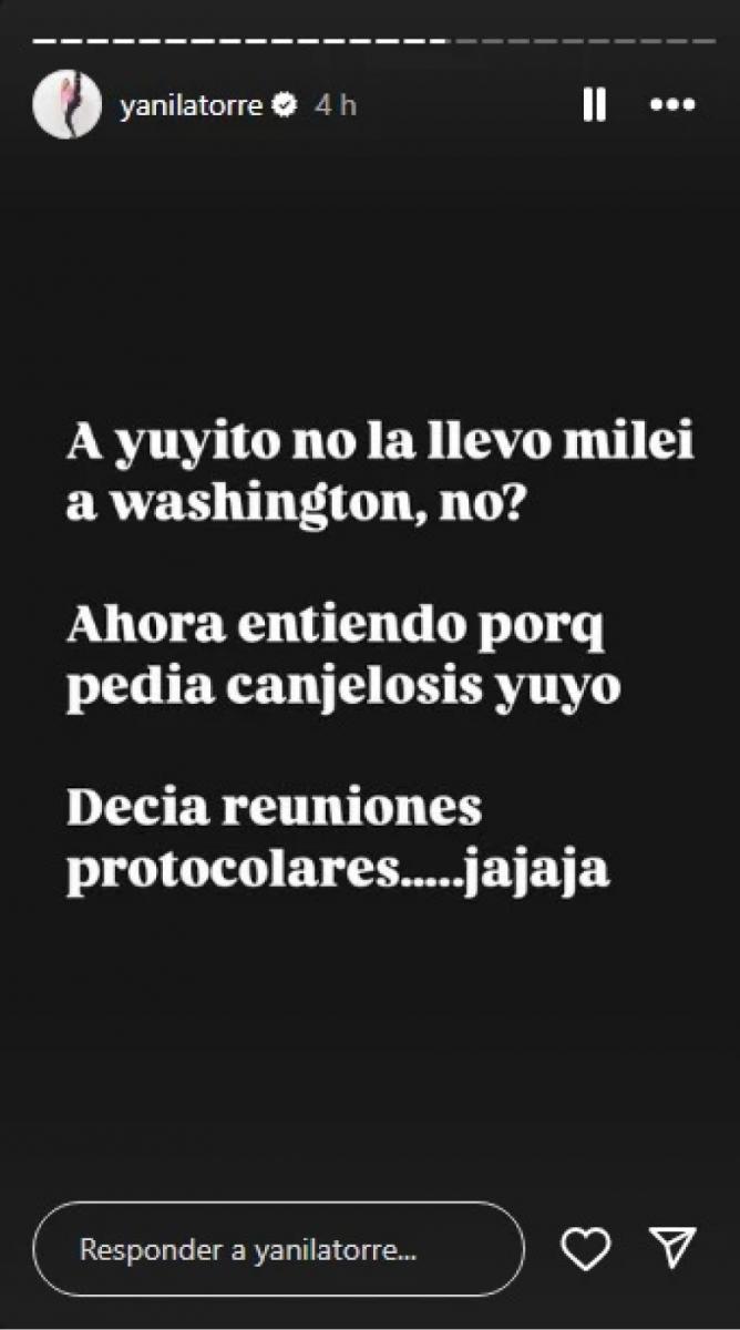 Yanina Latorre reveló el desplante que Javier Milei le hizo a Yuyito González.