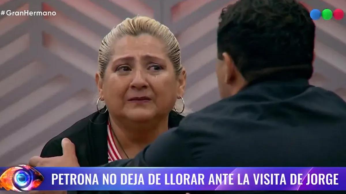 Petrona se reencontró con su esposo Jorge en Gran Hermano y no pudo contener las lágrimas.