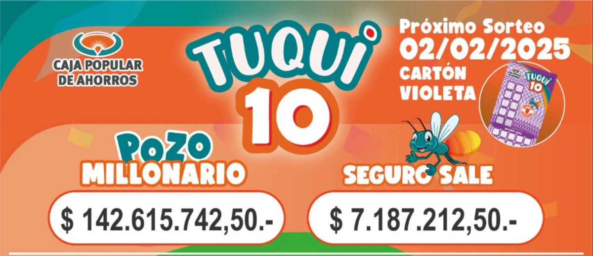 Tuqui 10: cómo salió el sorteo del domingo 26 de enero