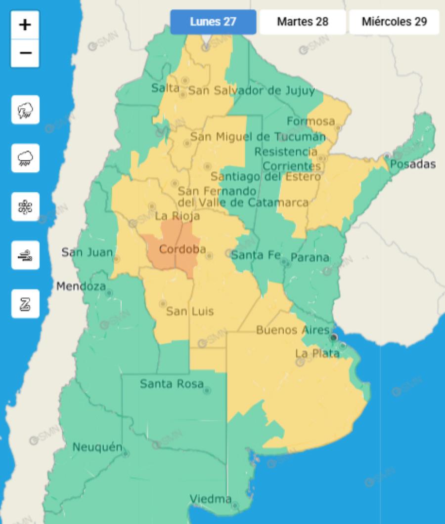 Alerta amarilla por tormentas en 15 provincias: ¿hasta cuándo lloverá?