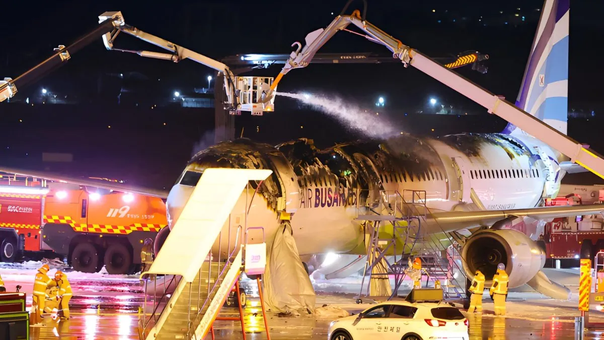 COREA DEL SUR. Al menos cuatro personas resultaron heridas este martes durante la evacuación de un avión Airbus A321-200.