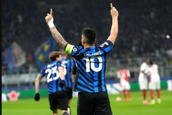 En la Champions League, tres goles de Lautaro Martínez y uno de Simeone clasificaron a sus equipos
