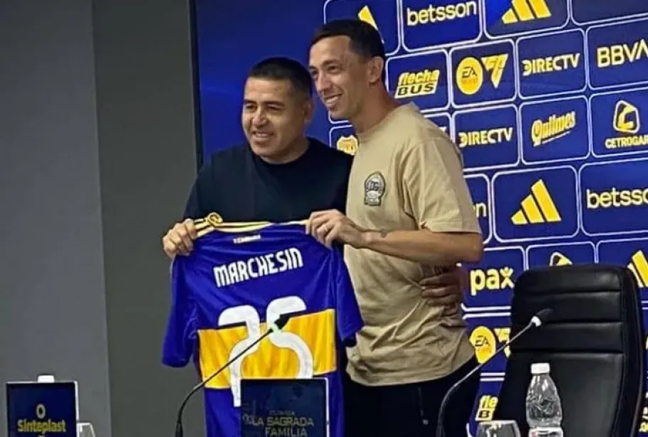 El divertido error de Agustín Marchesín en su presentación en Boca