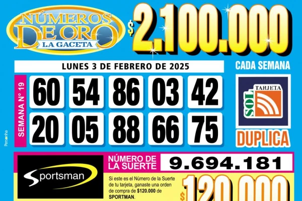 Los Números de Oro de LA GACETA