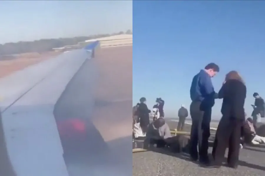 Estados Unidos: suspendieron el despegue de un avión por presentar fuego en una de sus alas