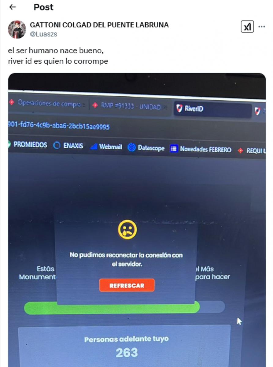 River ID vuelve a fallar: la plataforma que genera indignación entre los hinchas del Millonario