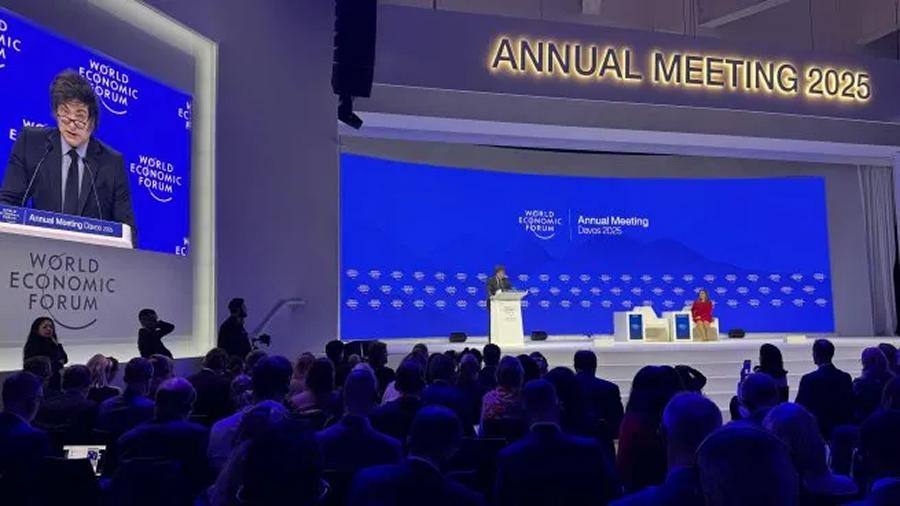 FORO EN DAVOS. El presidente dio un discurso de tuvo reacciones en diversos sectores de la sociedad. / PRESIDENCIA DAVOS 