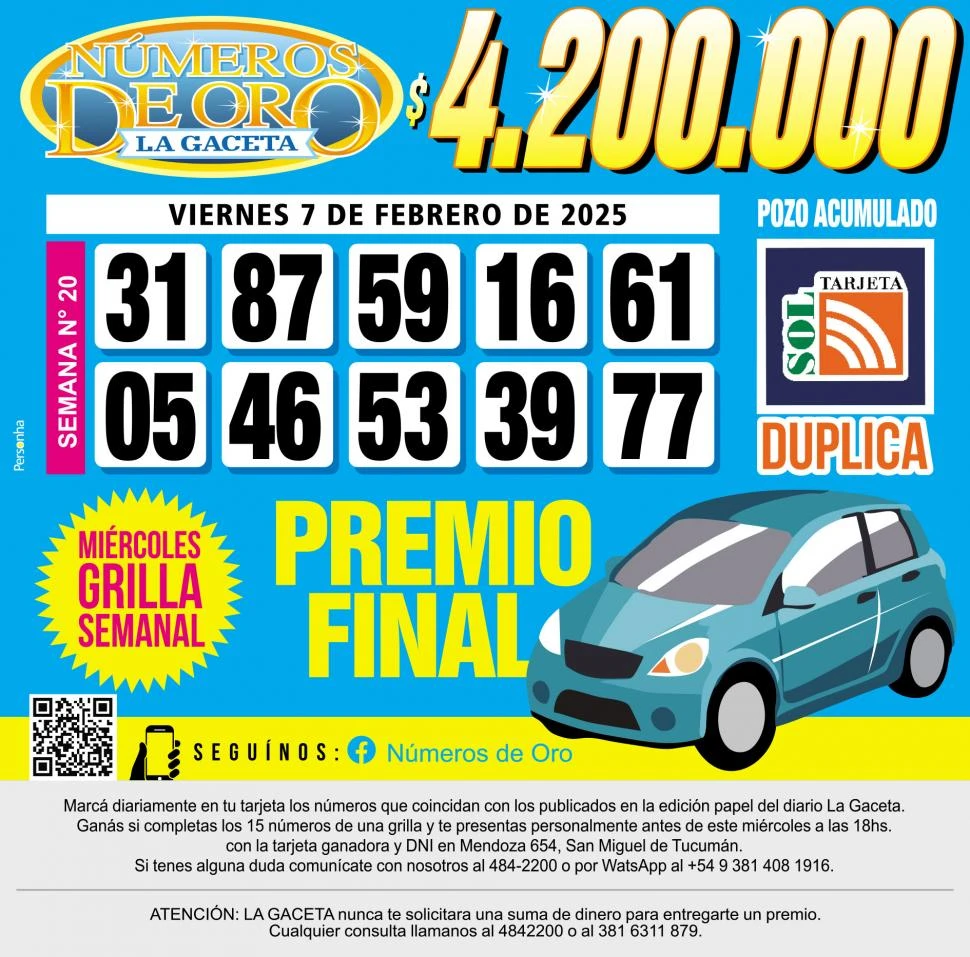 Los Números de Oro de LA GACETA