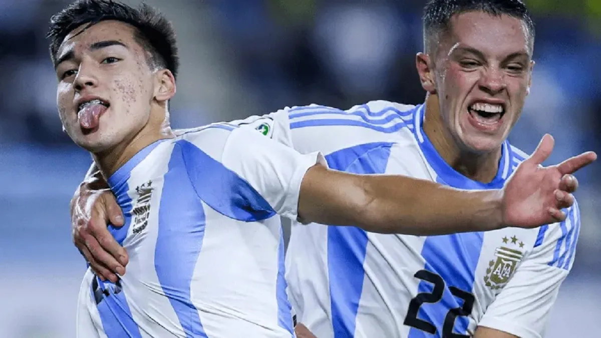 La selección argentina Sub-20 venció de manera agónica a Colombia y se clasificó al Mundial