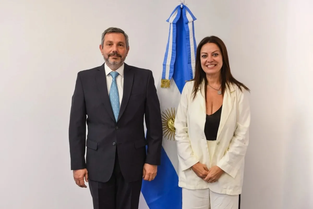 Mariano de los Heros y Sandra Pettovello, ministra de Capital Humano. ANSES (ARCHIVO)