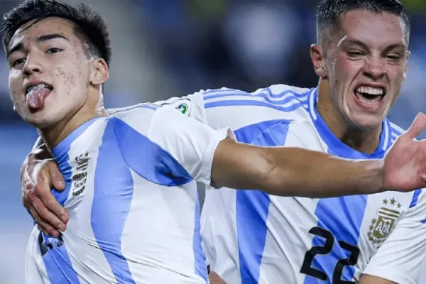 La selección argentina Sub-20 venció de manera agónica a Colombia y se clasificó al Mundial