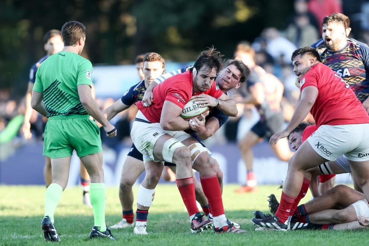 100% ARGENTINO. Dogos y Pampas durante la final de la última edición del Súper Rugby Américas.