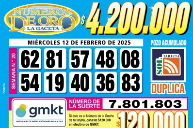 Los Números de Oro de LA GACETA del 12 de febrero de 2025