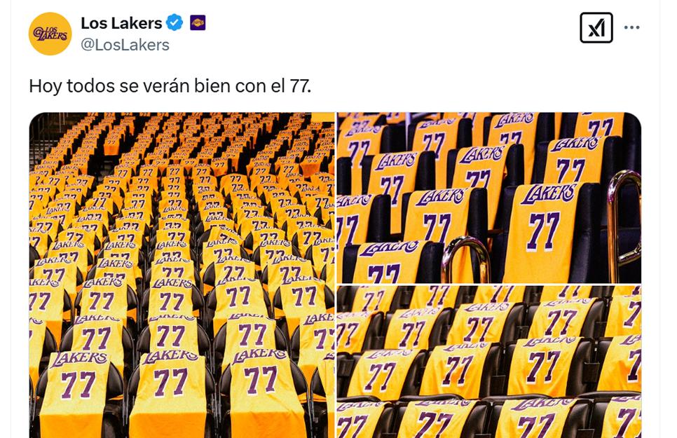 El increíble regalo de Los Ángeles Lakers a sus fanáticos en el debut de Luka Doncic