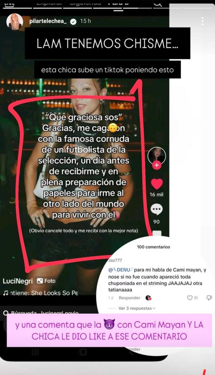 El video se volvió viral y los usuarios de TikTok tildaron a Camila Mayan como la tercera en discordia.