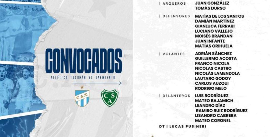 Acá están, estos son los primeros convocados del segundo ciclo de Lucas Pusineri en Atlético Tucumán