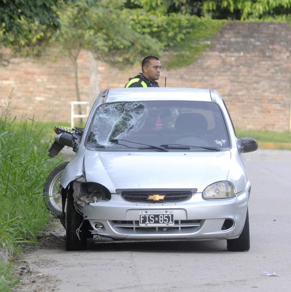 SINIESTRO. El auto con el que Salas fue atropellado iba a alta velocidad