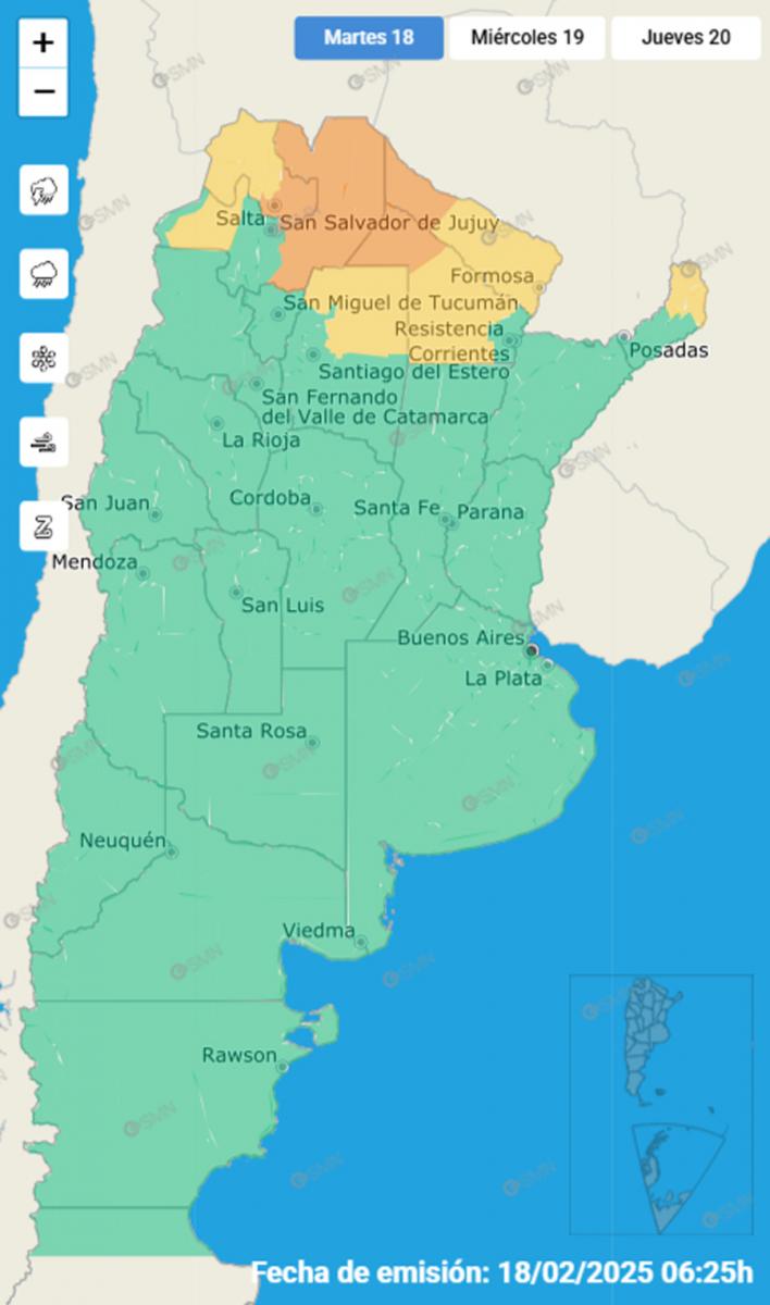 Alerta naranja por tormentas en el norte argentino: qué provincias están afectadas: ¿