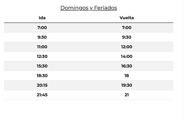 Horarios Circuito Choromoro