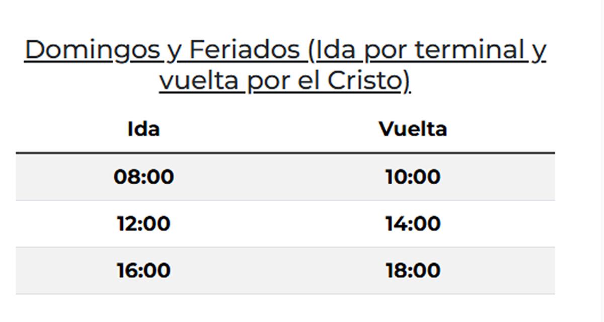 Horarios a San Javier