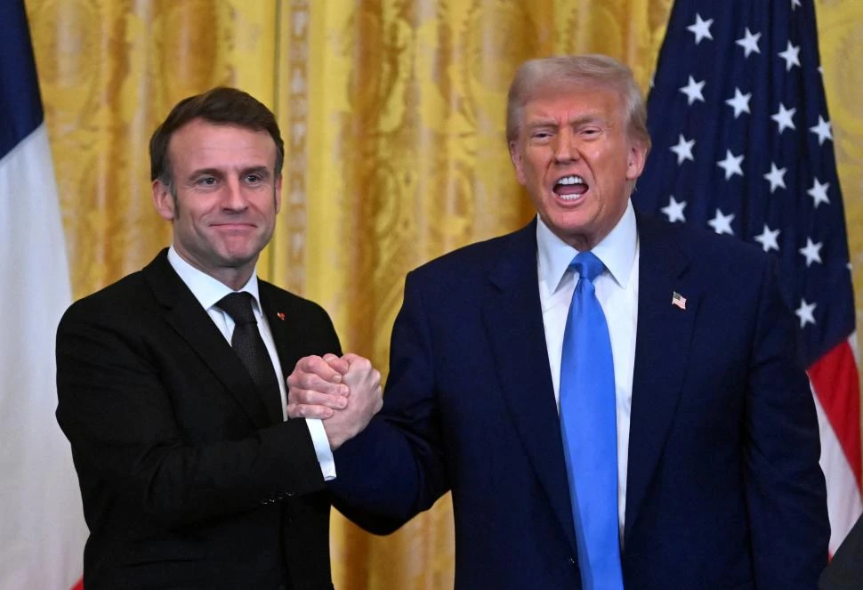 Trump junto a Emmanuel Macron