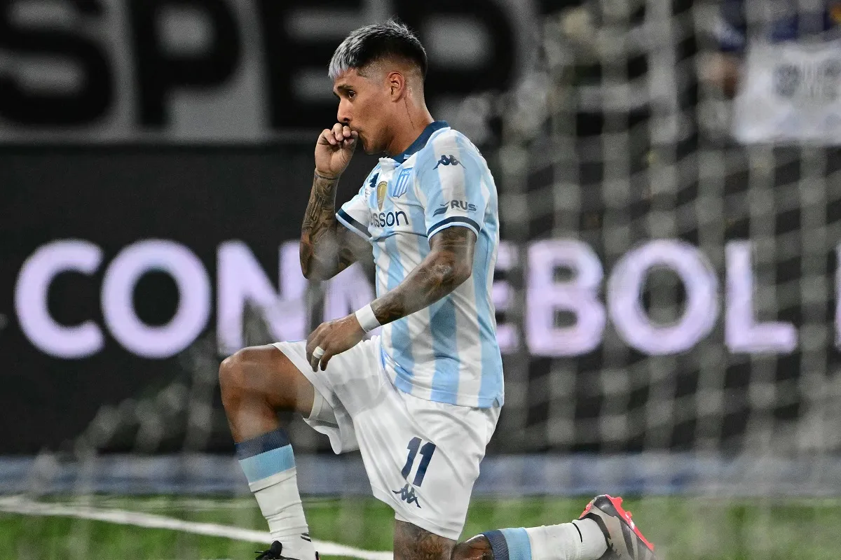 GOLEADOR. Zaracho le da la ventaja a Racing Club en Brasil.