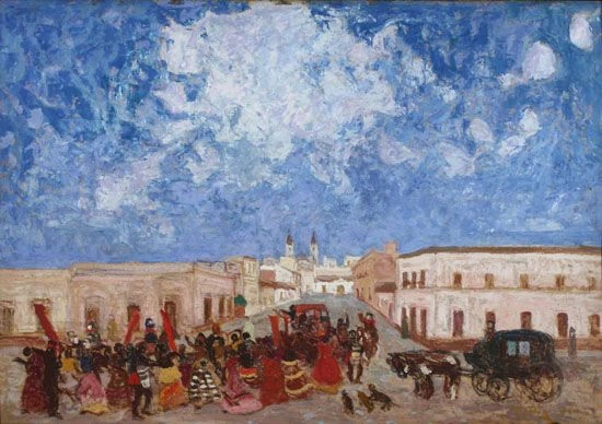 “BAILE DE NEGROS. Carnaval de la época de Rosas”. Por Figari.